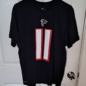 Nike Black Atlanta Falcons #11 Tee with Red and White Details